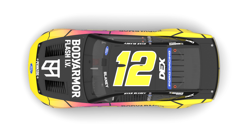 A graphic depicting the No. 12 Ford.