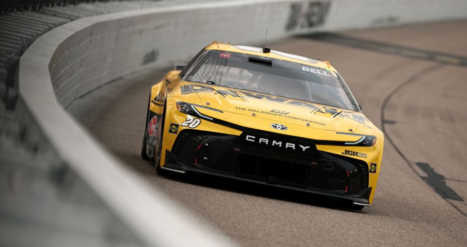 Christopher Bell drives the No. 20 Toyota at Iowa Speedway.