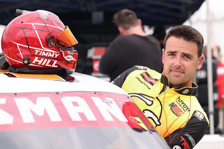 Timmy Hill enters his truck at Richmond.