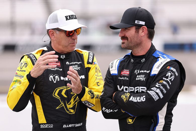 Elliott Sadler and Corey LaJoie talk.