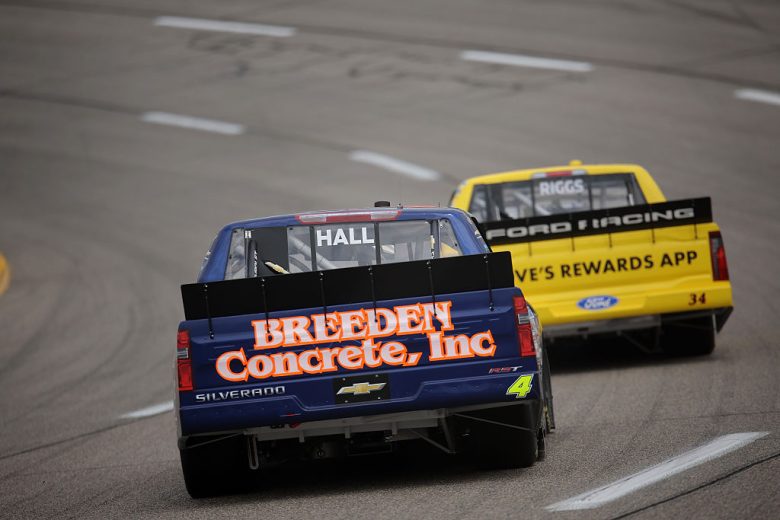 Layne Riggs and Connor Hall drive at Richmond.