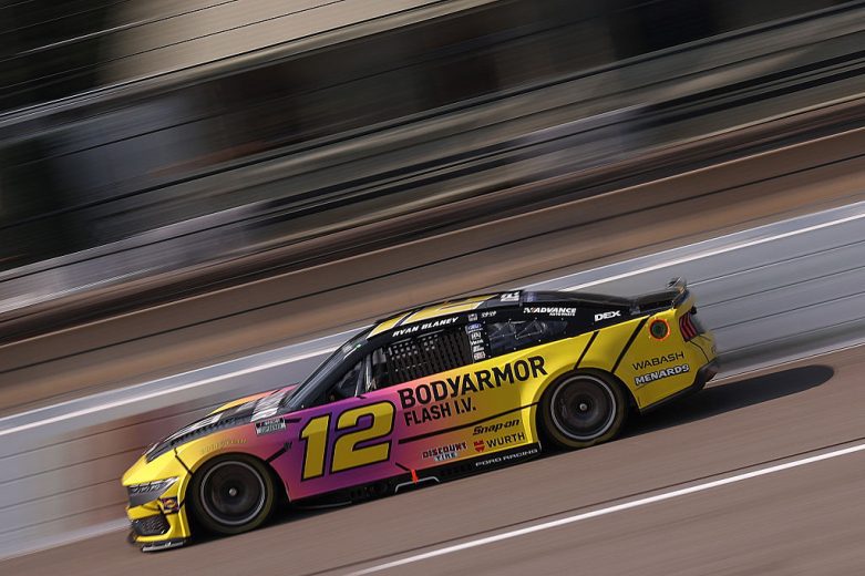 Ryan Blaney drives at Richmond.