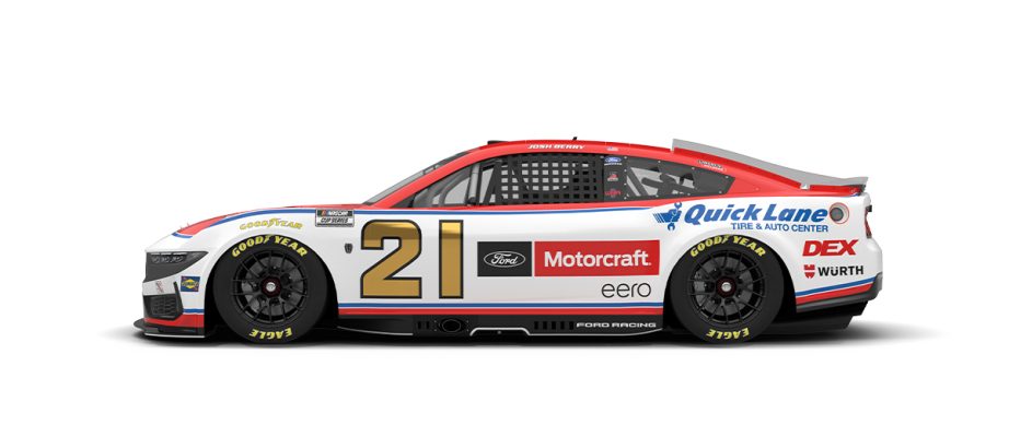 A graphic depicting the No. 21 Ford.