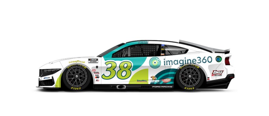 A graphic depicting the No. 38 Ford.