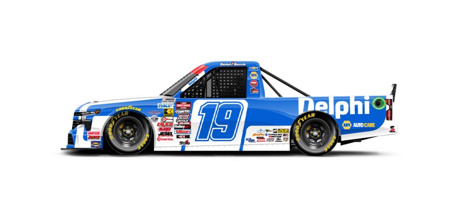 A graphic depicting the No. 19 Chevrolet.
