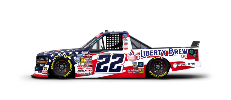 A graphic depicting the No. 22 Ford.