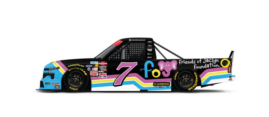 A graphic depicting the No. 7 Chevrolet.