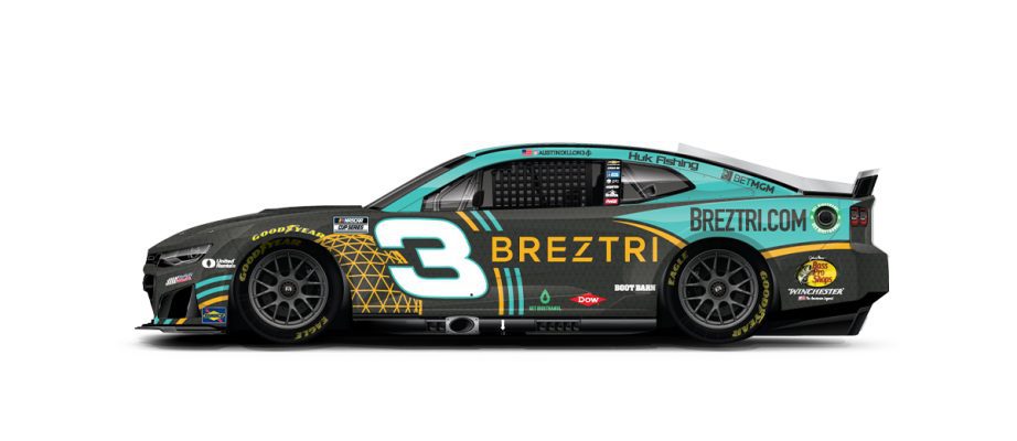 A graphic depicting the No. 3 Chevrolet.