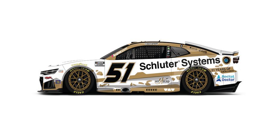A graphic depicting the No. 51 Chevrolet.