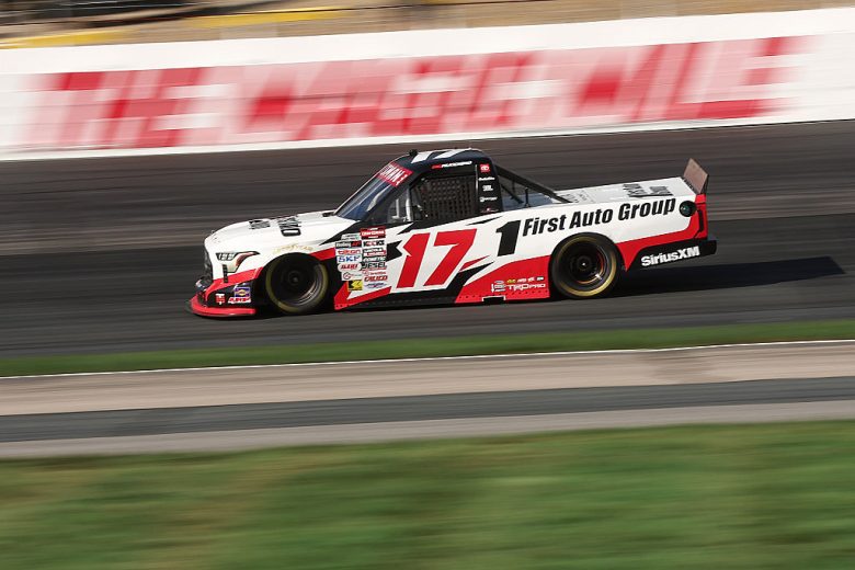 Gio Ruggiero drives at New Hampshire.