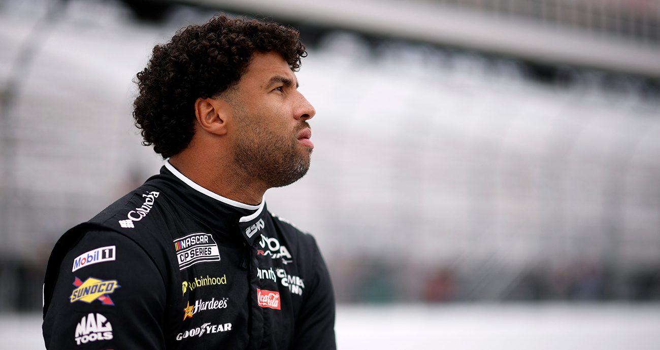 bubba wallace looks on