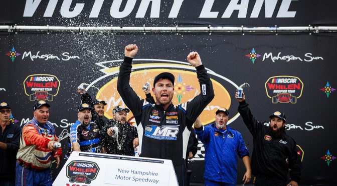 Jon McKennedy fends off the pack to finally earn first New Hampshire Modified Tour victory