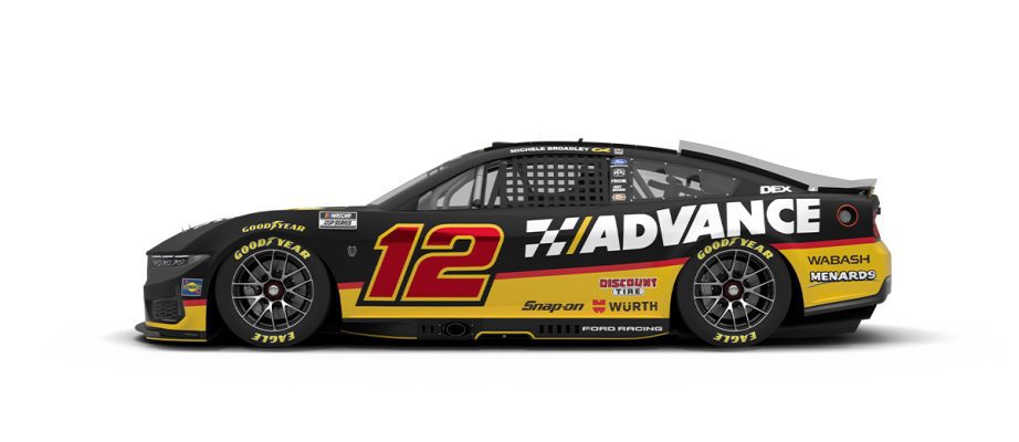 A graphic depicting the No. 12 Ford.
