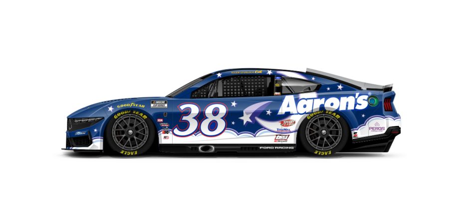 A graphic depicting the No. 38 Ford.