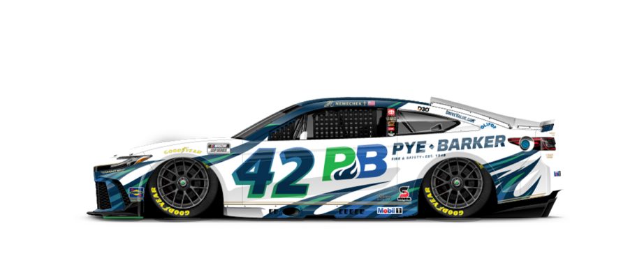 A graphic depicting the No. 42 Toyota.