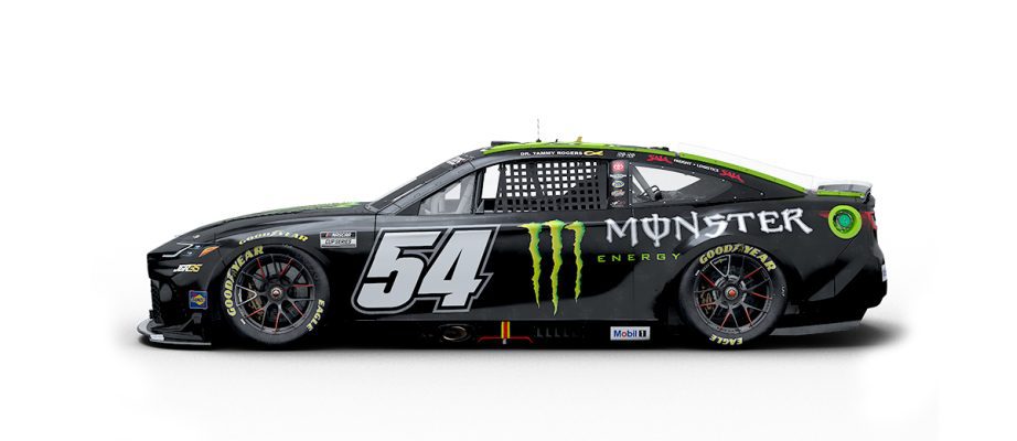A graphic depicting the No. 54 Toyota.