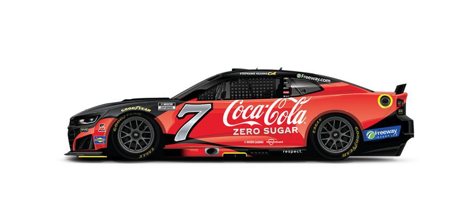 A graphic depicting the No. 7 Chevrolet.
