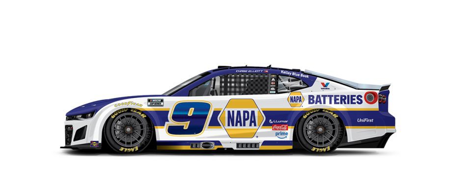 A graphic depicting the No. 9 Chevrolet.