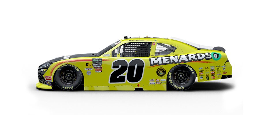 A graphic depicting the No. 20 Toyota.
