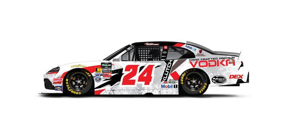A graphic depicting the No. 24 Toyota.