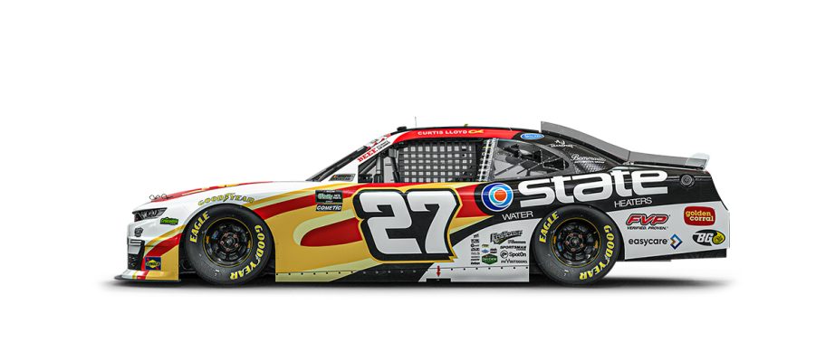 A graphic depicting the No. 27 Chevrolet.