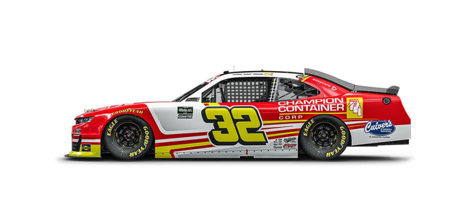 A graphic depicting the No. 32 Chevrolet.
