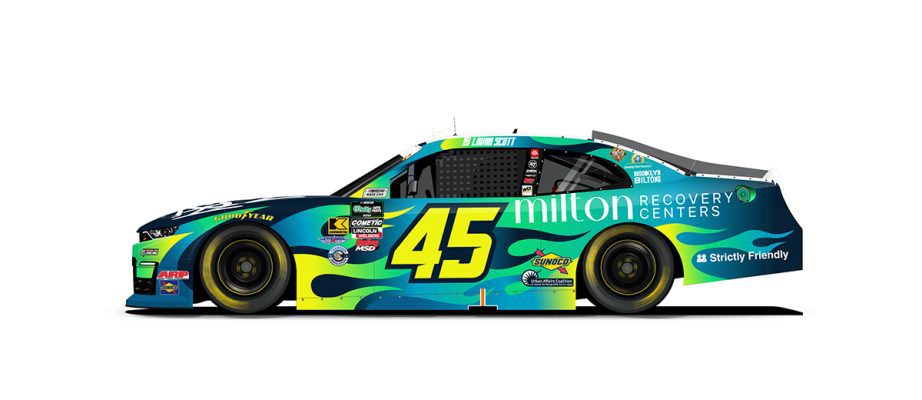 A graphic depicting the No. 45 Chevrolet.