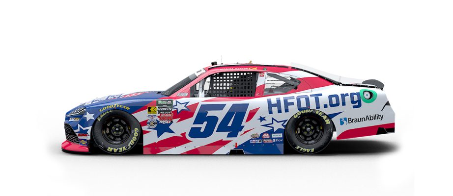 A graphic depicting the No. 54 Toyota.