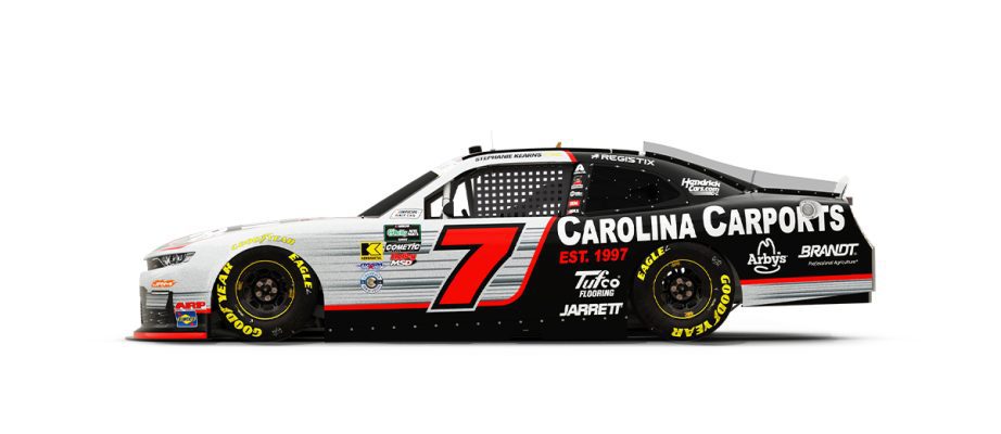 A graphic depicting the No. 7 Chevrolet.