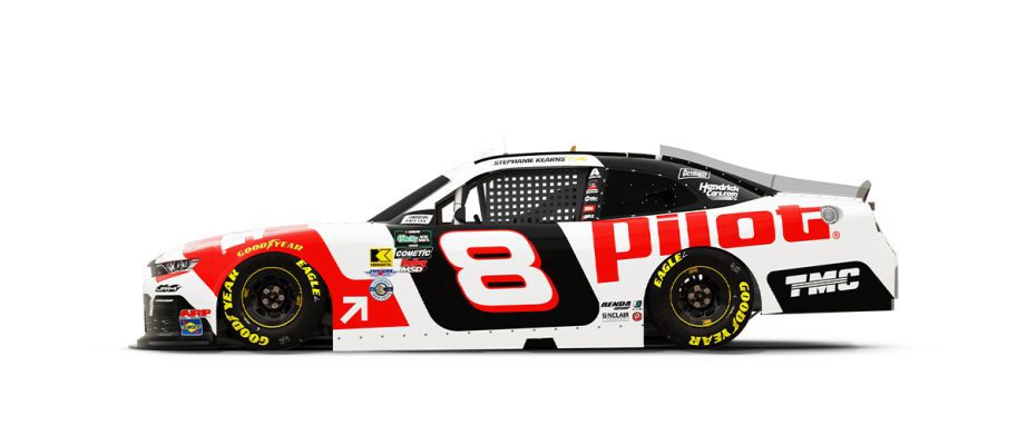 A graphic depicting the No. 8 Chevrolet.