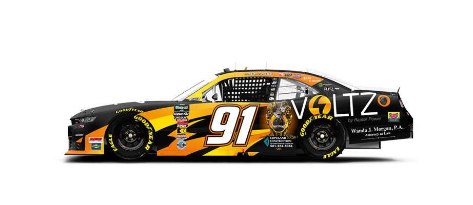 A graphic depicting the No. 91 Chevrolet.