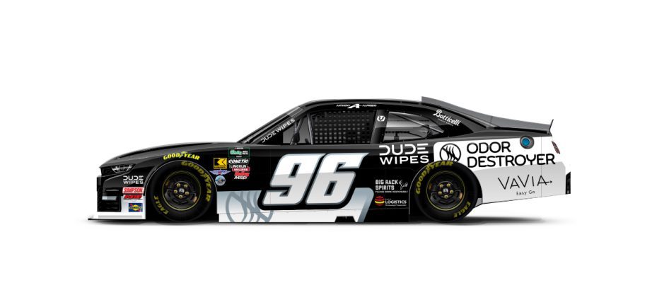A graphic depicting the No. 96 Chevrolet.