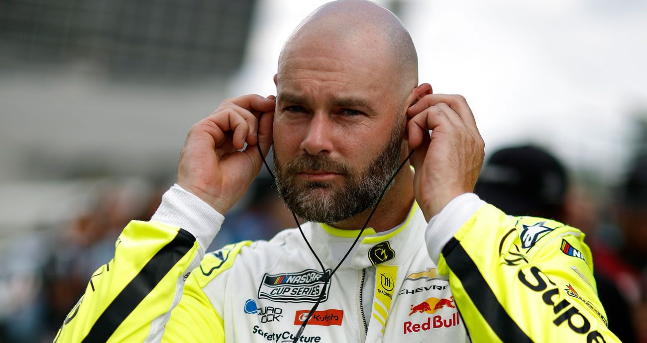 Shane van Gisbergen prepares for a NASCAR Cup Series race.