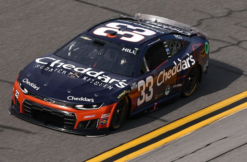 Austin Hill drives at Daytona.
