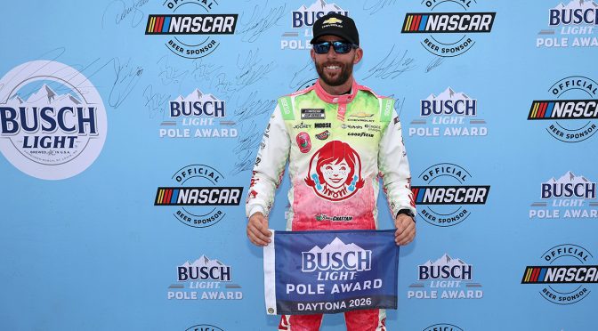 Chastain soars to Busch Light Pole Award for Daytona regular-season finale