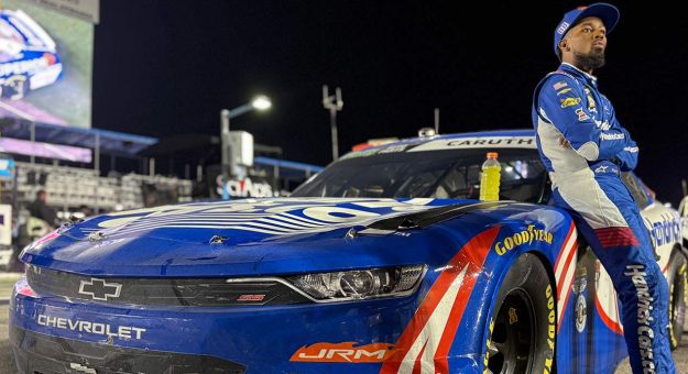 Rajah Caruth overcomes late crash, inches into O'Reilly Auto Parts Series Chase at Daytona