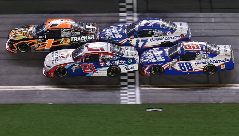 A general view of racing at Daytona.