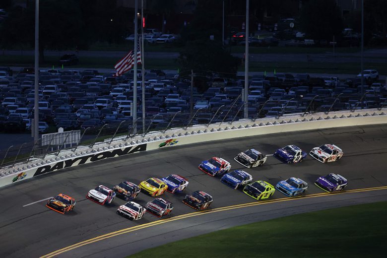 A general view of racing at Daytona.