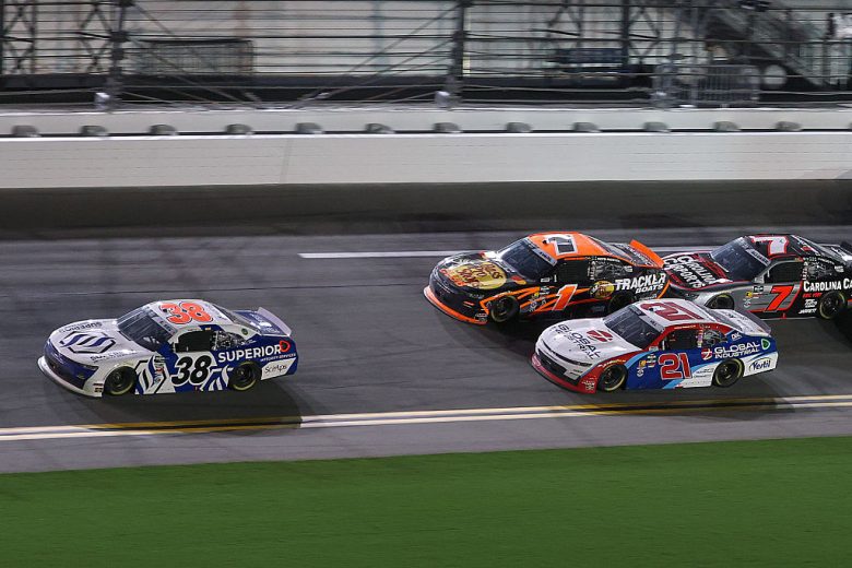 A general view of racing at Daytona.