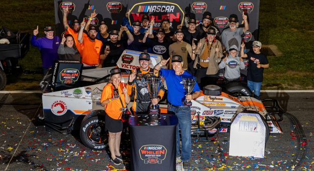 ‘A dream come true’: Hometown hero Teddy Hodgdon scores emotional first Modified Tour win at Stafford