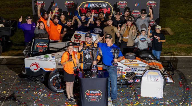 Featured Image for ‘A dream come true’: Hometown hero Teddy Hodgdon scores emotional first Modified Tour win at Stafford