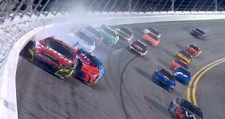 Promo Image for Hocevar crashes battling for second late at Daytona