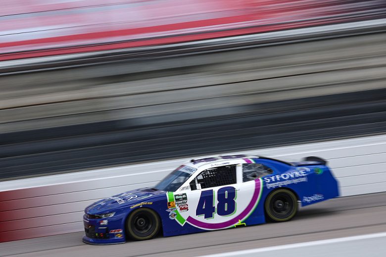 Patrick Staropoli drives at Darlington.