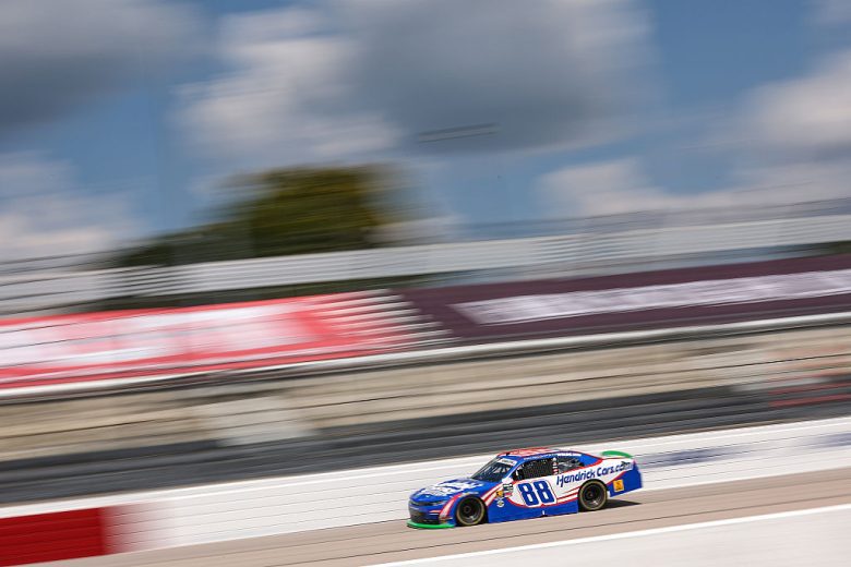 Rajah Caruth drives at Darlington.