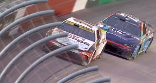 Promo Image for Hamlin suffers damage after contact with McDowell