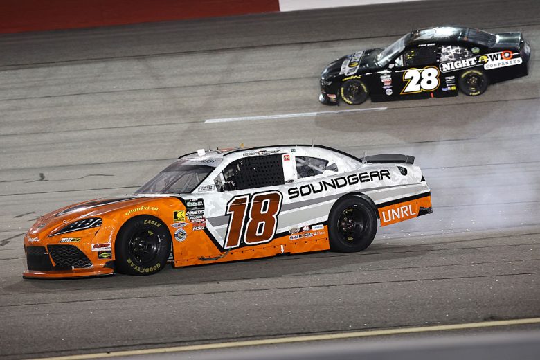 William Sawalich spins at Darlington.