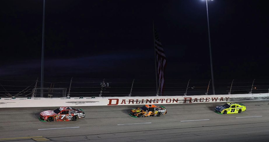 A general view of racing at Darlington.