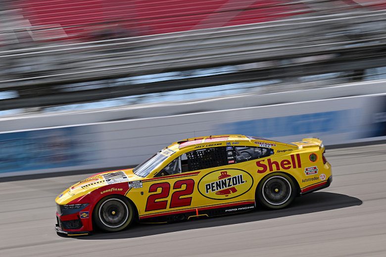 Joey Logano drives at Gateway.