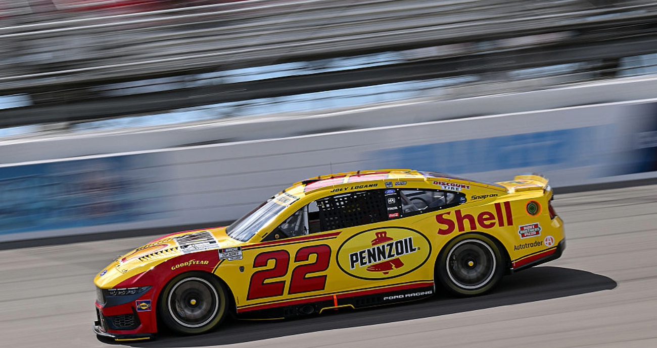 Joey Logano drives at Gateway.