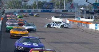 Promo Image for Briscoe's contact sends Ross Chastain spinning